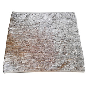 Tapis de salle à manger Tapis de salon lavable Tapis de prière en cuir fait à la main en gros Tapis de sol tissés à la main avec franges - Product Image 3