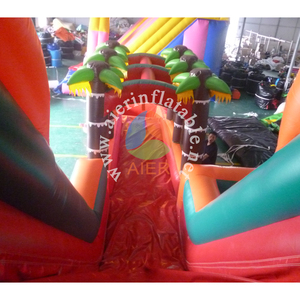 Venta al por mayor de fábrica: Nuevo diseño de tobogán acuático inflable comercial <span class=keywords><strong>con</strong></span> forma de palmera naranja y <span class=keywords><strong>casa</strong></span> de rebote <span class=keywords><strong>con</strong></span> <span class=keywords><strong>piscina</strong></span> desmontable. - Product Image 5