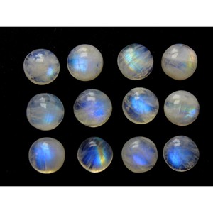 พลอยพลอยทรงหลังเบี้ยทรงหลวมสีรุ้งคู่สีขาวที่จับคู่กันสูงพลอยสีรุ้งทรงหลวม AAA + รุ้งมูนสโตน - Product Image 1