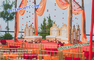Juego de sillas Sankheda Mandap para bodas Gujarati Diseñador Decoraciones Mandap indias con sillas cómodas - Product Image 5