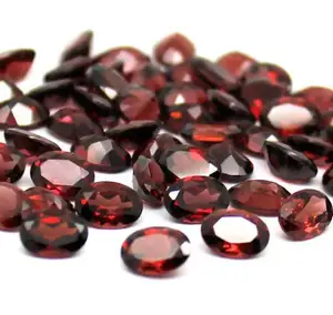 10 PIECES LOT AAA QUALITY NATURAL GARNET 8X10 MM OVAL FACETED CUT LOOSE GEMSTONE