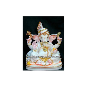 Statue artisanale du dieu Ganesha en marbre, revendeur en Inde - Product Image 1