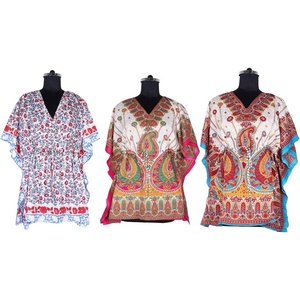 Nouveauté OEM, abaya imprimé sans manches en soie, caftan court pour femmes, robe de soirée de haute qualité, vêtements pour femmes, caftan court pour femmes - Product Image 2