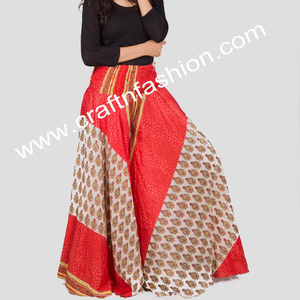 Pantalon large de vêtements de yoga de grande taille-Pantalon palazzo en crêpe de soie d'été avec motif ventre - Product Image 2