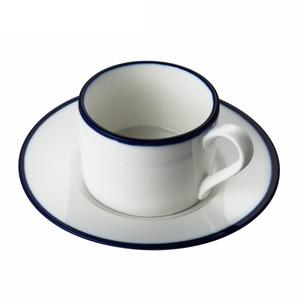 ชุดถ้วยกาแฟเซรามิกพอร์ซเลนขอบสีน้ำเงิน - Product Image 1