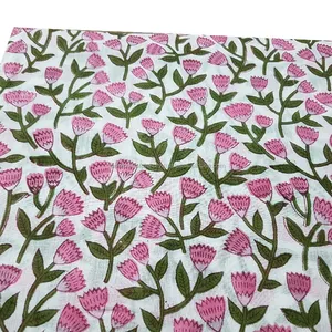 44'' wide Indian Hand printed fabric Supplier