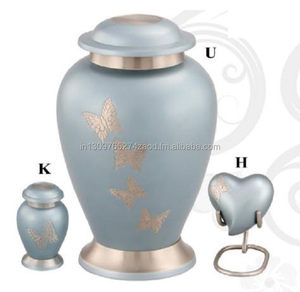Urna de cremación de latón para adultos, suministros funerarios de la India de Brasswold - Product Image 1