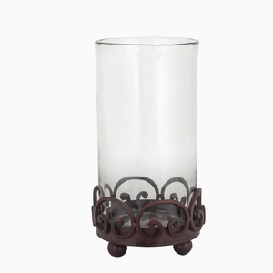 Bougeoirs en fer forgé Scroll Hurricane - Product Image 1