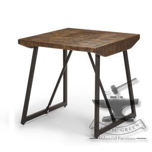 Mesa Auxiliar de Almacenamiento Industrial, madera en bruto, Metal a juego para comedor, sala de estar, apartamento de Hotel al aire libre para estilo de granja - Product Image 3