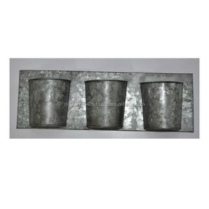 Macetas y macetas de estaño galvanizadas para suelo interior/exterior de estilo americano simple de último diseño - Product Image 1