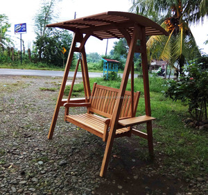 Balançoire de jardin en bois de teck de Bali sculpté, banc de jardin, chaise, meubles de Jepara - Product Image 4