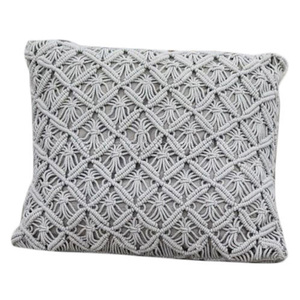 Luxury Black Macrame Pillow <b>Cover</b> Square Outdoor <b>Cushion</b> Decorative for Home for Sofa & Dorm Room - Product Image 2