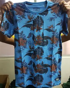 เสื้อยืดผู้ชายผ้าฝ้ายคุณภาพสูงลายพิมพ์ดีไซน์ดั้งเดิมจากบังกลาเทศสำหรับผู้ใหญ่สำหรับฤดูใบไม้ผลิ - Product Image 1