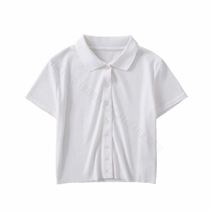 Haut court Vintage à manches courtes pour femmes, Top Sexy de couleur unie pour femmes, t-shirt de Viky Industries - Product Image 2