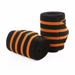 Envoltura de muñeca gimnástica de alta calidad para levantamiento de pesas y culturismo, envoltura de muñeca de algodón con Logo personalizado, color rojo, OEM aceptado - Product Image 1