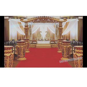 พระราชมงกุฎมงกุฎมงกุฎมงกุฎแต่งงานล่าสุดพระพิฆเนศคริสตัลไฟเบอร์ราคาที่ดีที่สุดการตั้งค่าการตกแต่งงานแต่งงานรอบทอง - Product Image 1