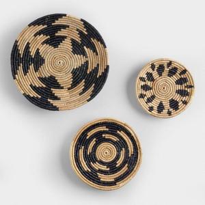 Juego de 3 Adornos de Pared Redondos de Seagrass Estilo Bohemio para Decoración de Pared, Personalizados, 100% Hechos a Mano, Decoración para el Hogar de Aniversario, Hechos en Vietnam - Product Image 1