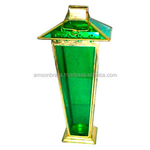 เชิงเทียนเชิงเทียนเชิงเทียนสีเงินขายดีโคมไฟเทียนเสาสีเขียวงานแต่งงาน - Product Image 1