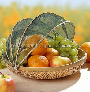 Panier à fruits en bambou tissé Natura pas cher avec couvercle, couverture en filet Fabriqué au Vietnam - Product Image 5