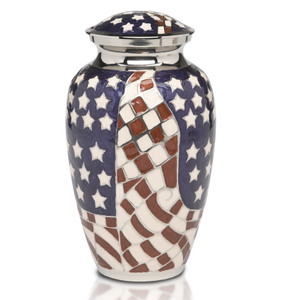 โกศโลหะสีทึบคลาสสิกสำหรับเก็บขี้เถ้าทองเหลือง/อลูมิเนียมสำหรับงานศพของผู้ใหญ่สไตล์ยุโรป - Product Image 4