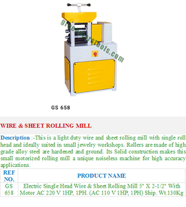 Laminador de alambre y láminas GS 658 Herramientas de reparación de joyas - Product Image 2