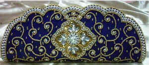 Bolso de mano con cuentas de cristal de moda de lujo 2022, bolso de mano de seda y tela de nuevo diseño con nuevo patrón, bolso de fiesta de gran oferta - Product Image 3