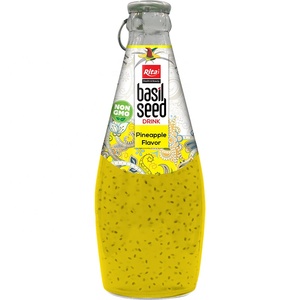 Puré de Semillas de Albahaca con Sabor a Melocotón de Grado Saludable de Alta Calidad, 290 ml, Servicio OEM/ODM, Botella de Vidrio Lista para Beber - Product Image 6