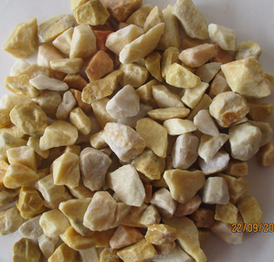 Pierre de marbre de galets naturels jaune clair dégringolée 10-20mm nouvelle cuisine extérieure moderne pour l'application de villa - Product Image 2