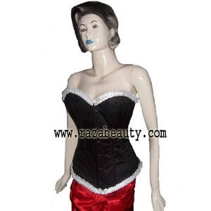 Top de tirantes casual de verano para mujer con corsé de aros de acero, apliques bordados y tela de satén tejida - Product Image 3