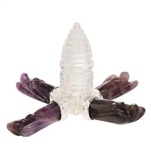 Ametista Maha Meru Crystal Shree Yantra Generator Crystal Healing inciso Usui Reiki simboli gemma energia positiva gemma