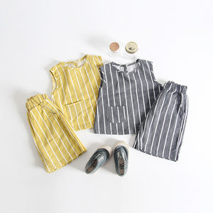 Moshi-Conjunto de ropa a rayas, gris/gris - Product Image 1