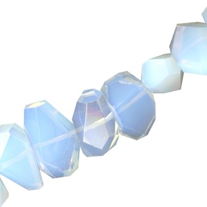 Collar de curación de cristal de pepita de opalita facetada de alta calidad, hebra completa, mayorista de piedra amarilla Natural perforada facetada - Product Image 1