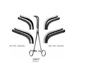 Sarot Bronchus Pince et Pince Dents Courbées Gauche et Droite 23cm Haute Qualité Mahersi - Product Image 6
