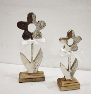 Flores de madera con base para decoración de fiesta de verano/decoración del hogar - Product Image 4