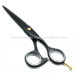 กรรไกรตัดผมมืออาชีพ ผลิตจากเหล็กกล้าไร้สนิมญี่ปุ่น ขนาด 6.5 นิ้ว ชุบทอง พร้อมห่วงนิ้วสามนิ้ว สำหรับงานเสริมสวย - Product Image 5