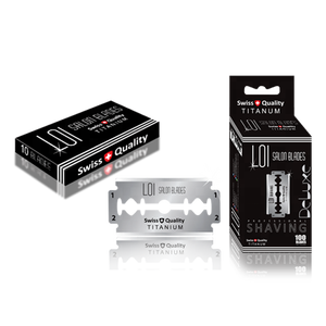 LOI Titanium DurablaDE Cuchillas de afeitar desechables de doble filo para hombres Cuchillas de afeitar de seguridad de acero inoxidable para salones de barberos - Product Image 1