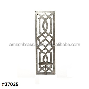 Applique murale décorative en fer forgé, large, en verre, style traditionnel - Product Image 5