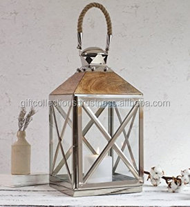 Wholesale Price Steel Decorative Table <b>Lanterns</b> Home Decorative Vintage Farmhouse Glass Decorative <b>Candle</b> <b>Lanterns</b> from India - Product Image 2