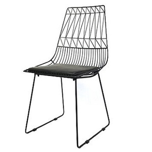 Chaise en fil métallique noir - Product Image 1