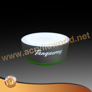 Base de botella de vino acrílica personalizada, caja de exhibición LED, estante de exhibición Dink LED, estante de exhibición de vino - Product Image 1