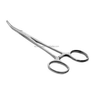 Hemostatik kelepçeler 22CM kavisli cerrahi forseps tırtıklı paslanmaz çelik sağlık ve tıbbi cerrahi aletler