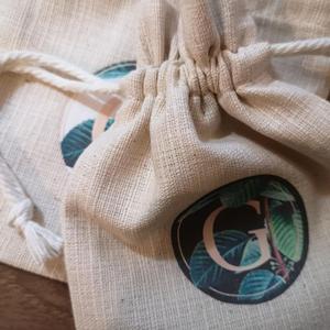 Sac à cordon en chanvre avec logo personnalisé pour emballage textile Article promotionnel par transfert de chaleur - Product Image 3