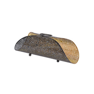 New Design Black and Gold Tea Light Holder for Home Decoration and <b>Dinner</b> Table Top Metal Decorative <b>Candle</b> Lantern - Product Image 2