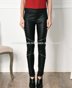 Online Clothes Genuine Sheepskin Leather Motorbike Mid <b>Waist</b> Woman Pants New Regular Fit Stylish Winter Waterproof Breathable - Product Image 4