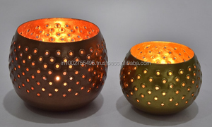 Portavelas votivo de luz de té de Metal con acabado en oro negro para decoración del hogar para mesas de boda regalos de navidad otras linternas - Product Image 4