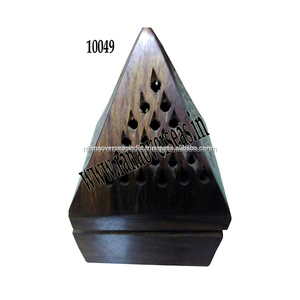 ที่ใส่ธูปไม้สีเข้ม ดีไซน์ใหม่ล่าสุด สไตล์โมเดิร์น แกะสลักด้วยมือจากอินเดีย พร้อมกล่องของขวัญ - Product Image 3