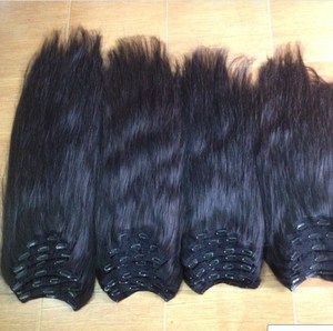 Increíbles Extensiones de Cabello con Clip de Vietnam, Cabello Remy Virgen 100%, Longitud de 8 a 40 Pulgadas para Todos los Colores - Product Image 1