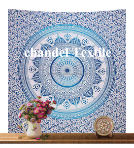 Venta al por mayor reina impresa Ombre Mandala tapiz bohemio indio pared colgante cubierta dormitorio ropa de cama tiro colcha tapices - Product Image 3