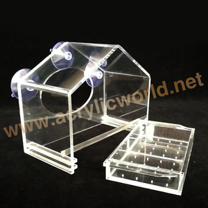 Wholesale Clear <b>Large</b> Acrylic Window Wild bird Feeder/acrylic <b>hamster</b> <b>cage</b> acrylic bird feeder - Product Image 1