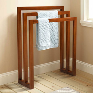 Toallero de Madera de Teca, Soporte para Toallas, Producción de Muebles de Baño de Teca - Product Image 1